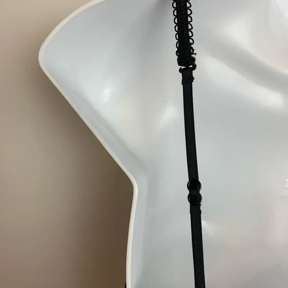 LaSenza  Black Baby Doll Lingerie Size Small Floral - Picture 9 of 12